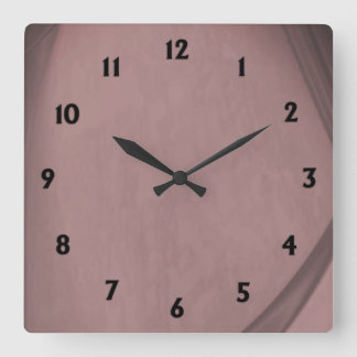 Subtle Sangria Square Wall Clock