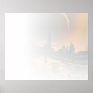 Subtle Sci-Fi Fantasy Landscape Image Poster