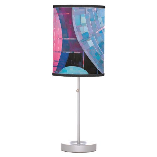 Subtle Shades of Blue  Pink in Abstract Table Lamp