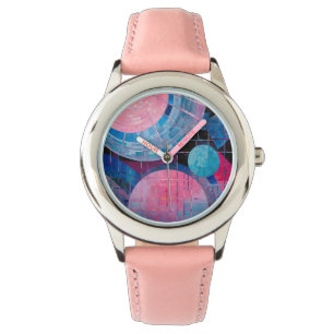 Subtle Shades of Blue & Pink in Abstract Watch