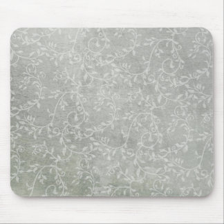 Subtle & Silvery Leafy Vines Mouse Pad