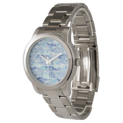 Subtle Simple Minimalist Colorful Pastel Marble Watch