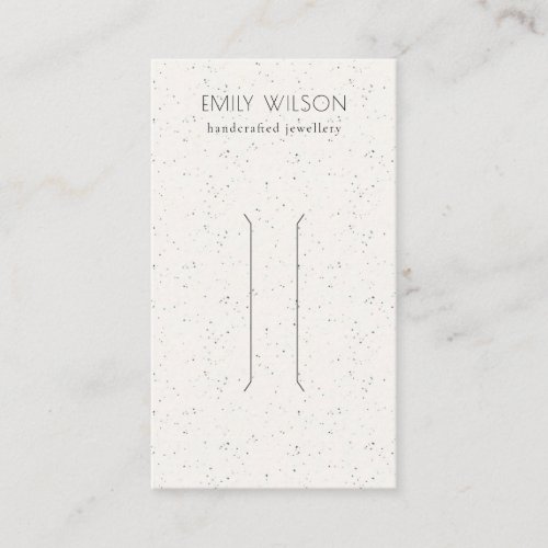 Subtle Soft White Ceramic Texture Hair Pin Display Business Card