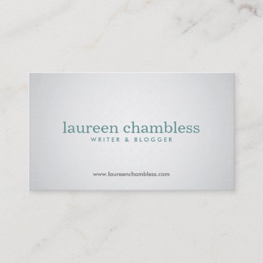 Customizable SUBTLE SPOTLIGHT No. 6 Designer Business Card