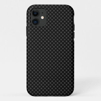 Subtle Spots - Dark Gray on Black iPhone Case