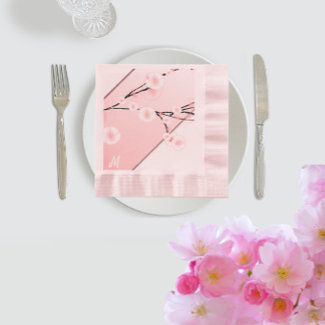 Subtle Spring Blossom - monogrammed