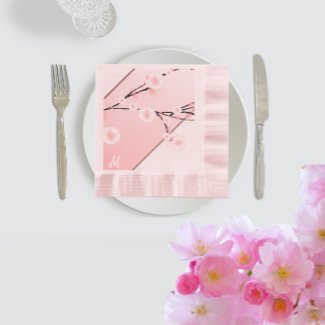 Subtle Spring Blossom - monogrammed