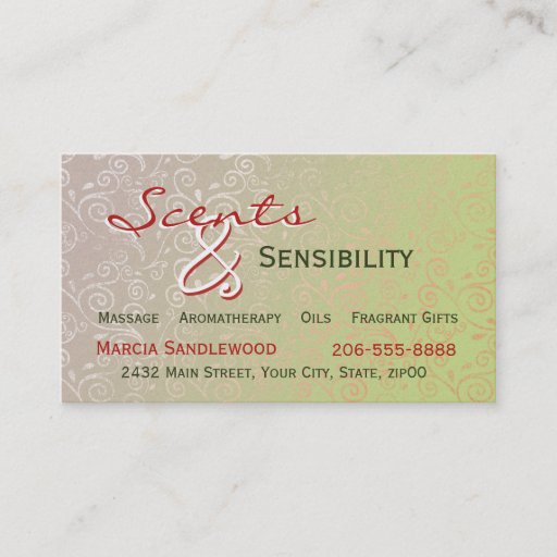 Customizable Subtle Swirls Business Cards