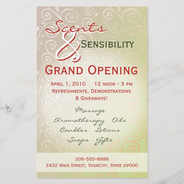 Subtle Swirls Flyer (Front)