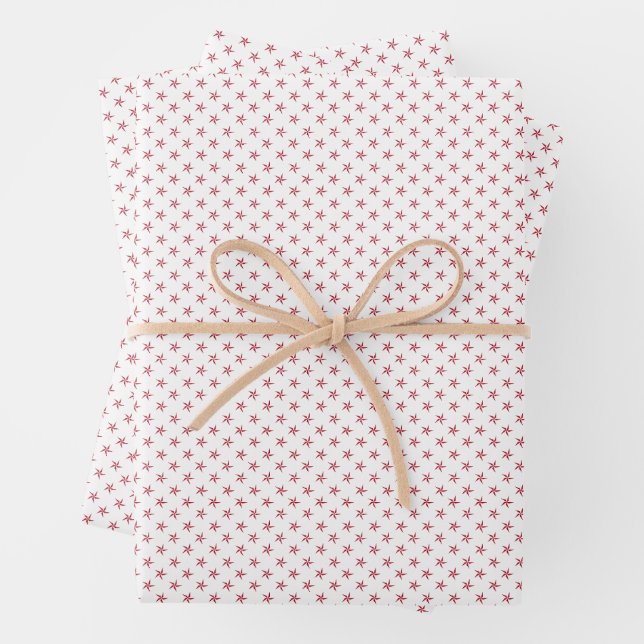 Subtle Tiny Stars & Celestial Pattern Wrapping Paper Sheets (In situ)