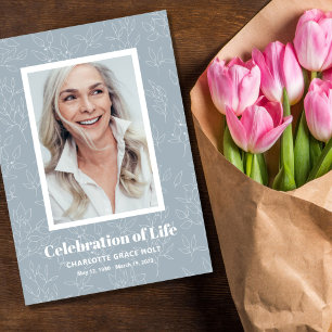 Subtle Vines Photo Memorial Program