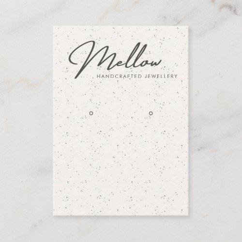 SUBTLE WHITE CERAMIC TEXTURE EARRING DISPLAY LOGO BUSINESS CARD