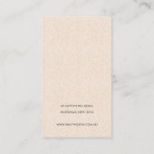 Subtle White Ceramic Texture Earring Stud Display Business Card (Back)