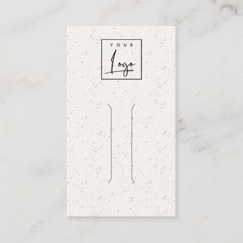 Subtle White Ceramic Texture Hair Pin Display Logo Business Card