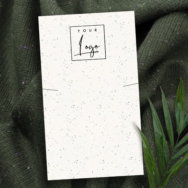 Subtle White Ceramic Texture Necklace Logo Display Business Card (Creator Uploaded)