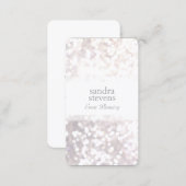 Subtle White Glitter Bokeh Elegant Chic Business Card (Front/Back)
