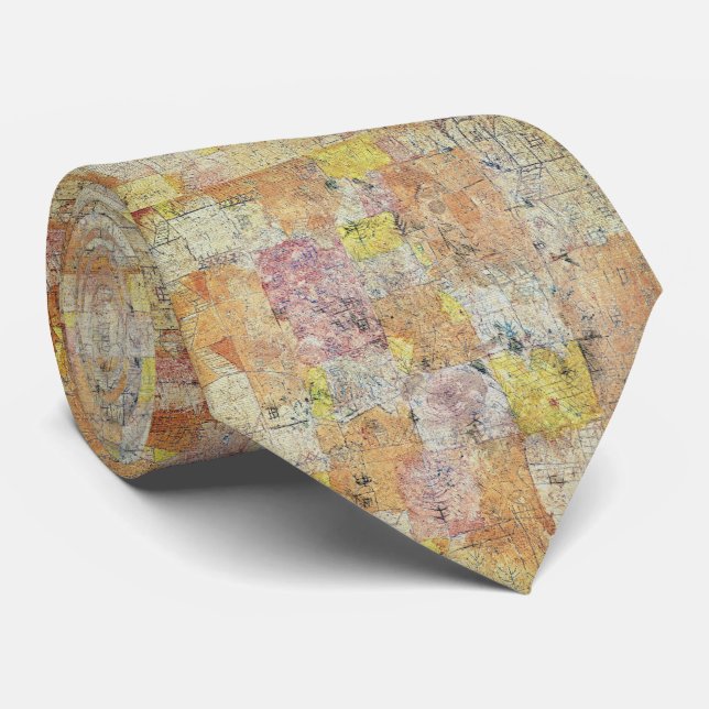 Suburban Bliss – Painterly Abstraction Neck Tie (Rolled)