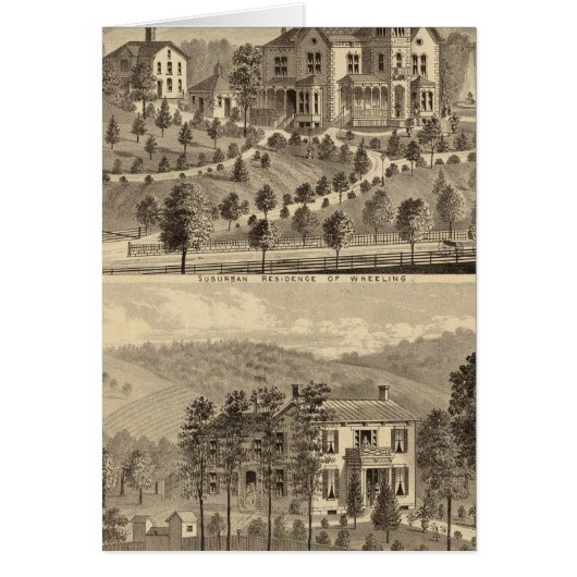 Suburban residence of Wheeling Cards (Front)