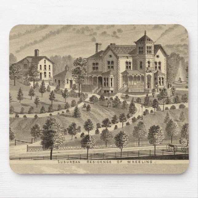 Suburban residence of Wheeling Mouse Pad (Front)