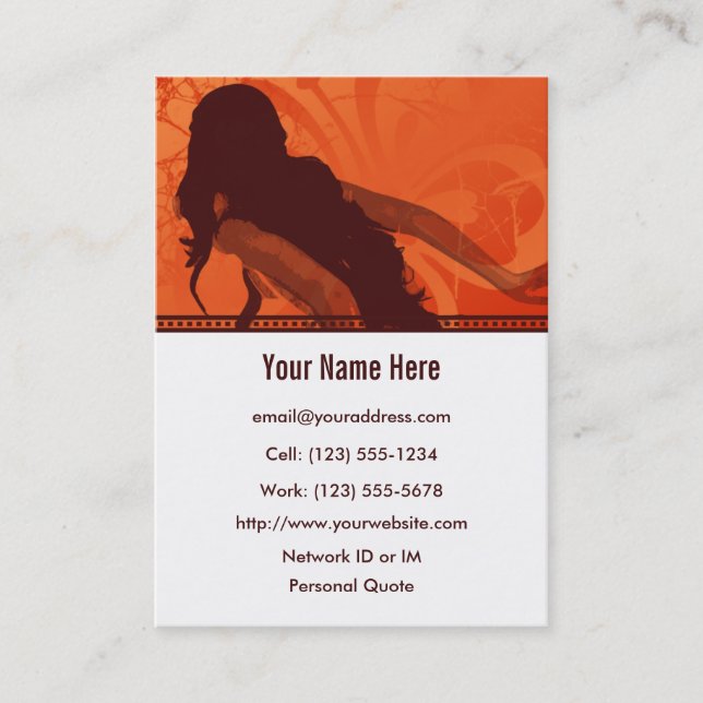 Suburban Sunrise Profile Business Card (Front)