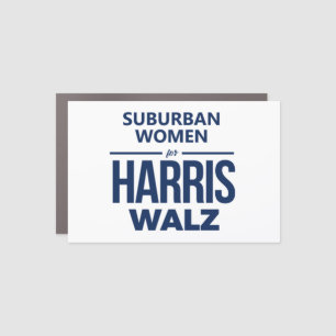 Suburban Women for Harris Walz Car Magnet