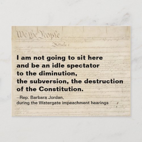 Subversion and Destruction of the Constitution Postcard