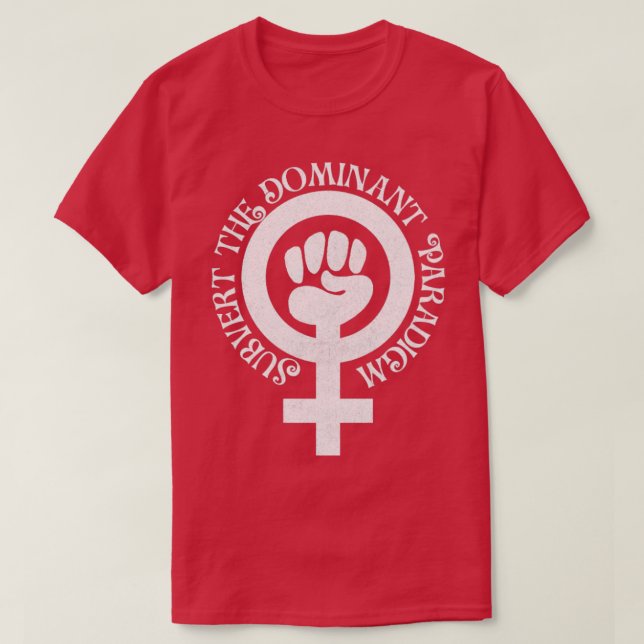 Subvert The Dominant Paradigm White T-Shirt (Design Front)