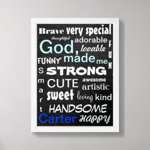 Subway ART Personalize for a Boy Framed Art