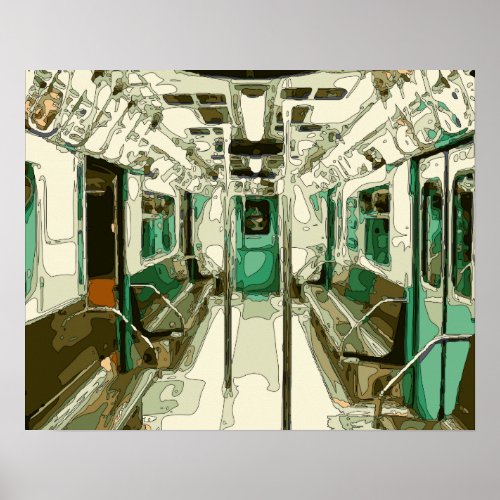 Subway Car Within the Metal Poster