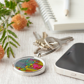 "Subway" Geometric Art Keychain