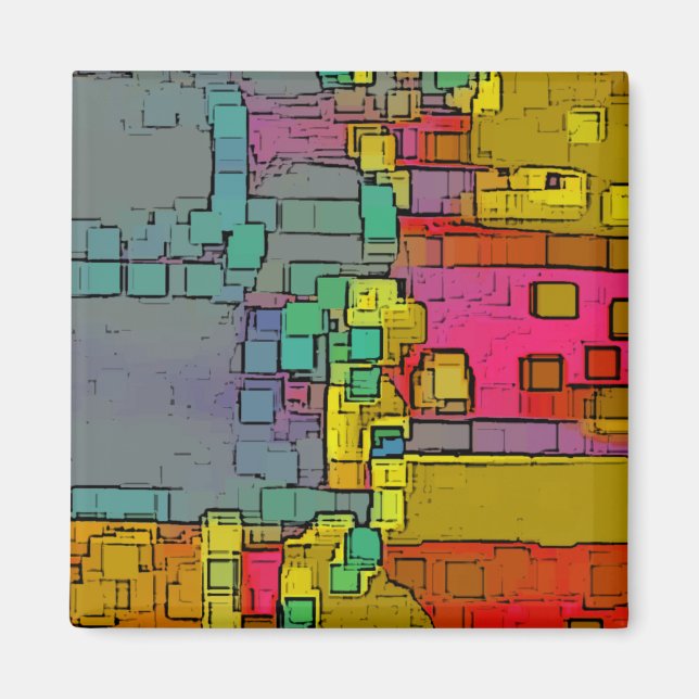 "Subway" Geometric Art Magnet (Front)