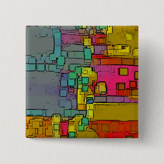 "Subway" Geometric Art Pinback Button