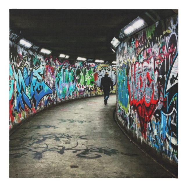 Subway graffiti art faux canvas print (Front)