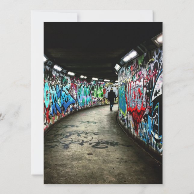 Subway graffiti art flat card (Front)