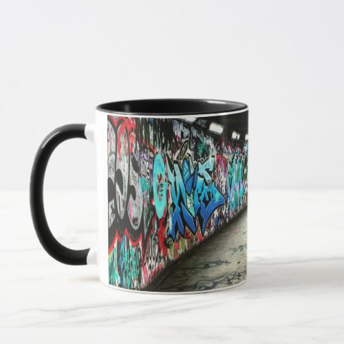 Subway graffiti art mug