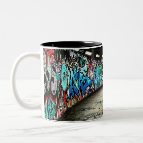 Subway graffiti art Two_Tone coffee mug