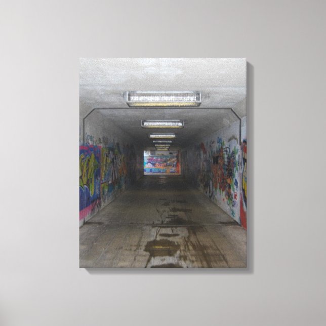 Subway Gritty Graffiti Street art, real world art Canvas Print (Front)