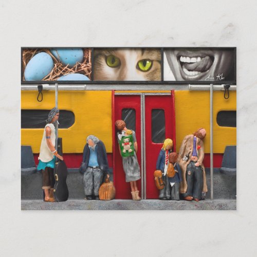 Subway  Lonely Travelers Postcard