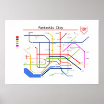 Subway of fantastic city