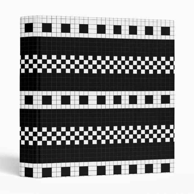 Subway Plaid Geometrics RL90 3 Ring Binder (Front/Spine)