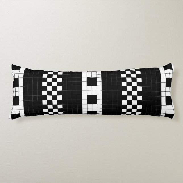 Subway Plaid Geometrics RL90 Body Pillow (Front)