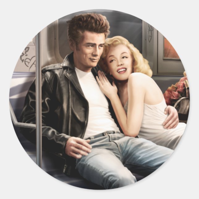 Subway Riders Classic Round Sticker (Front)