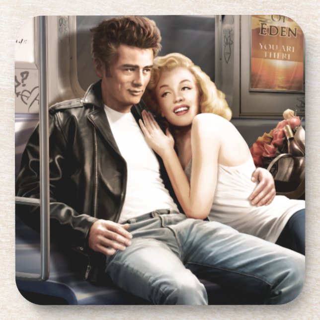 Subway Riders Drink Coaster (Front)