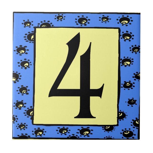 Subway Tiles Blue Frame Stars 4 Four (Front)