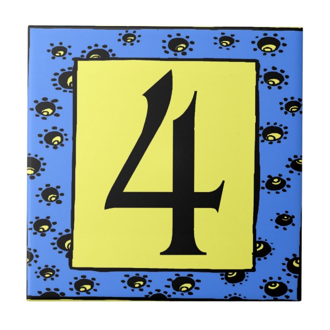 Subway Tiles Blue Frame Stars 4 Four (Front)