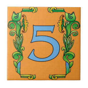 Subway Tiles Green Scroll Frame 5 Five