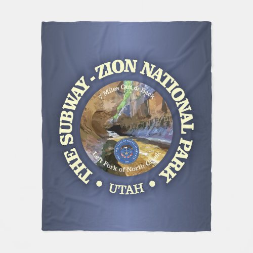 Subway Trail rd Fleece Blanket