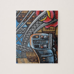 Subway train urban graffiti art jigsaw puzzle