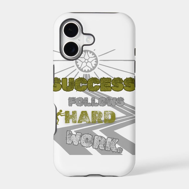 succccess follows hard work iphone case (Back)