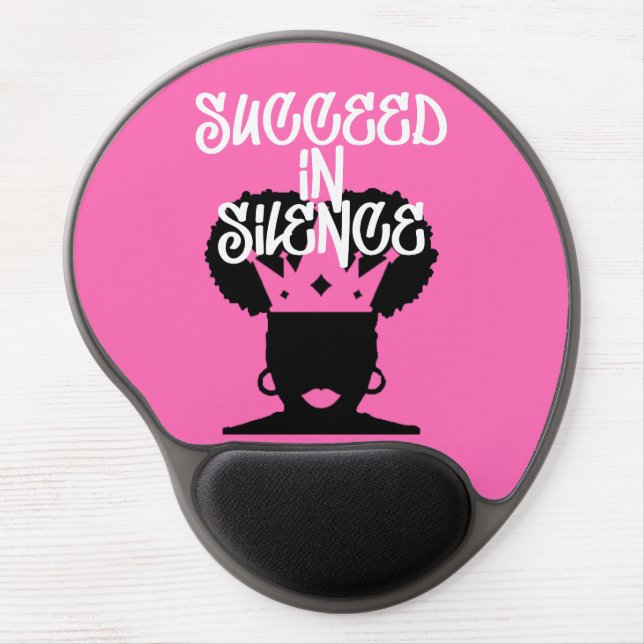 Succeed In Silence Queen Afrocentric Gel Mouse Pad (Front)